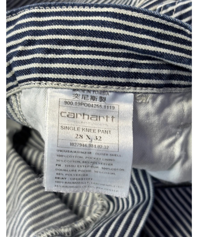 Carhartt WIP Blue Hickory Stripe Single Knee Workwear Pants