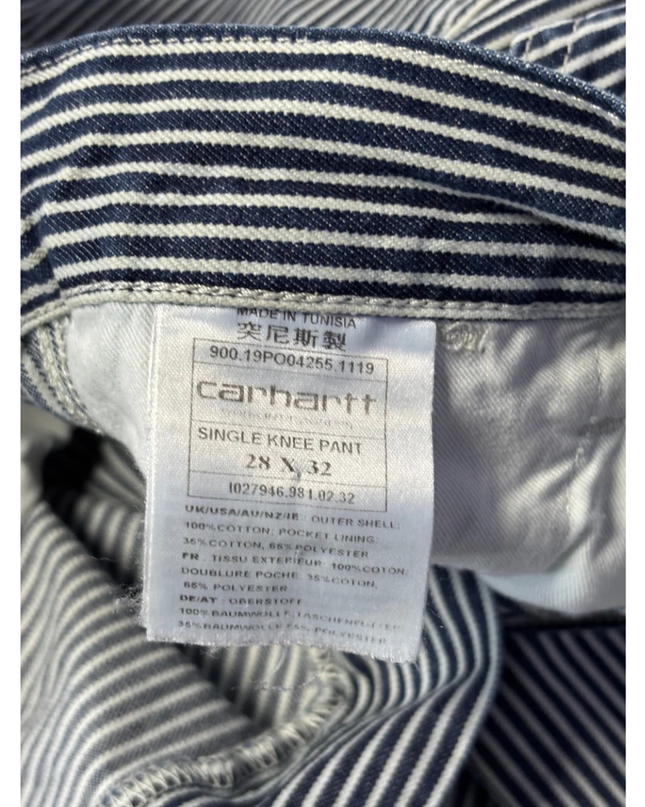 Carhartt WIP Blue Hickory Stripe Single Knee Workwear Pants