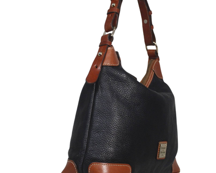 Dooney & Bourke Black Pebble Leather Hobo Bag