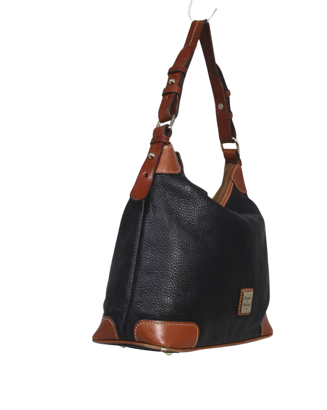 Dooney & Bourke Black Pebble Leather Hobo Bag