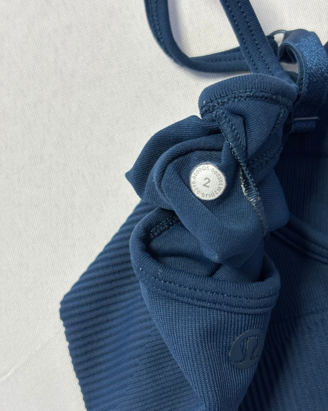 Lululemon Navy Blue Ebb to Street Seamless Sports Bra