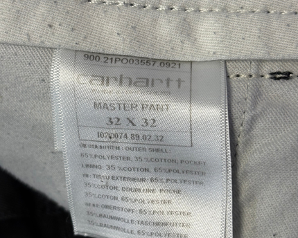 Carhartt Black Master Pant