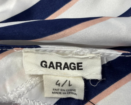 Garage Navy/White Striped Satin Cami Top W/Tags
