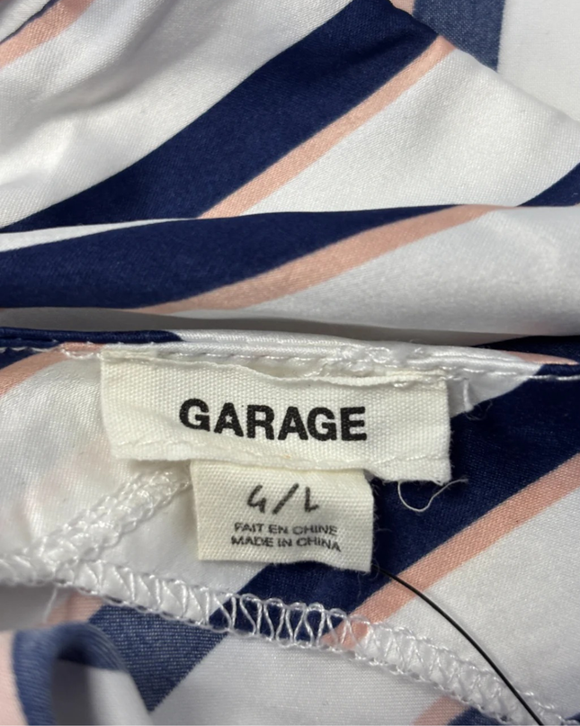 Garage Navy/White Striped Satin Cami Top W/Tags