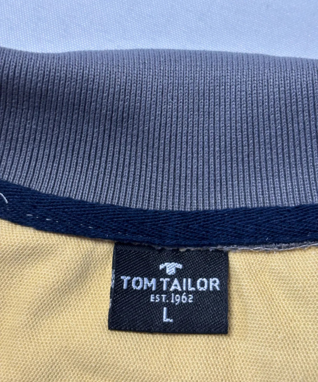 Tom Tailor Grey Cotton Piqué Polo Shirt