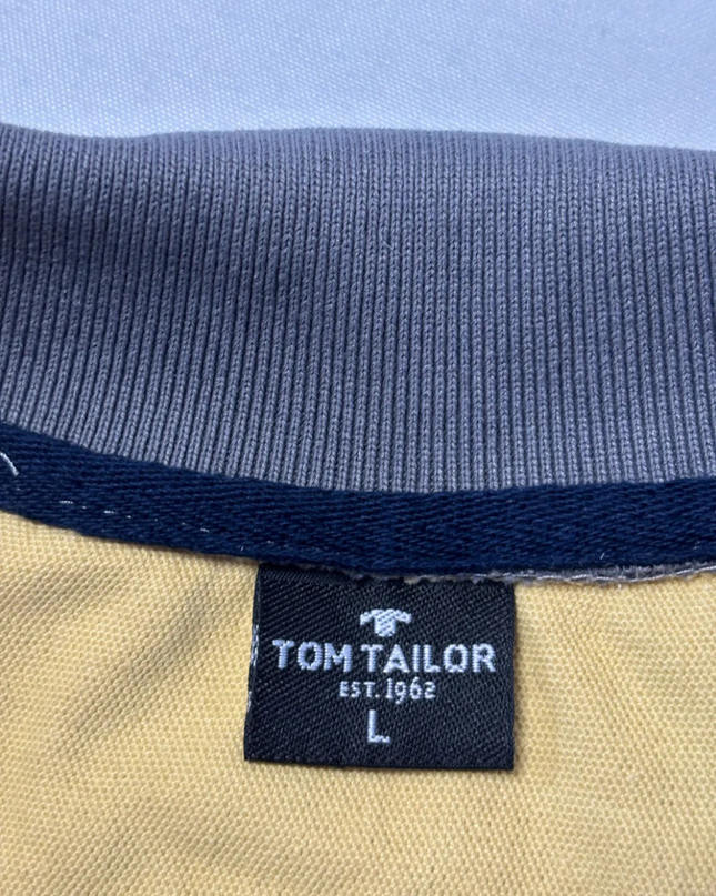 Tom Tailor Grey Cotton Piqué Polo Shirt