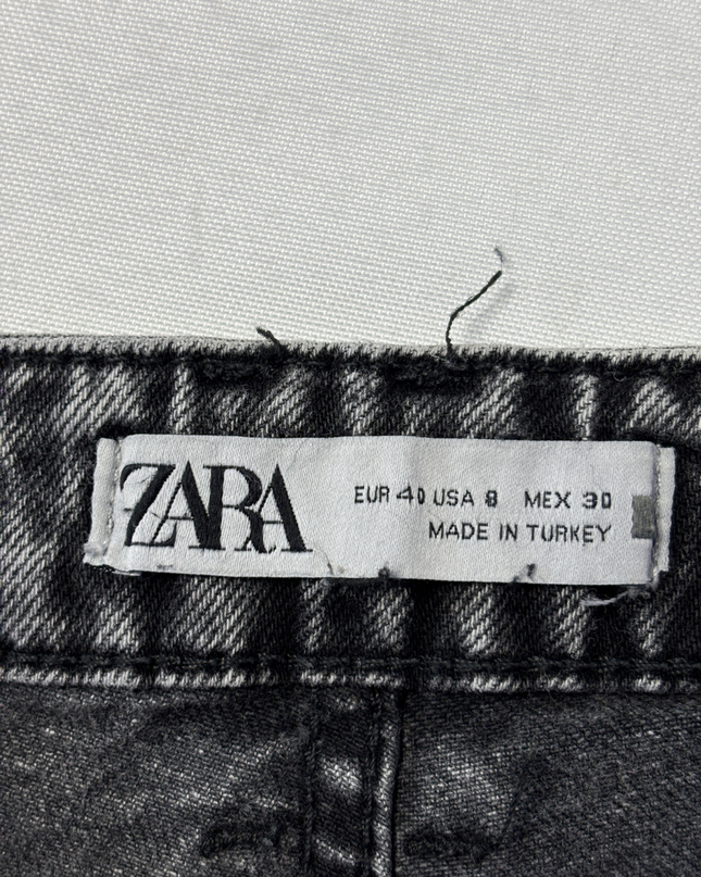 Zara Grey High-Waisted Wide Leg Jeans