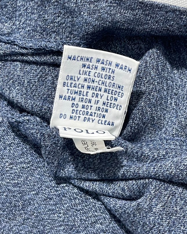 Polo Ralph Lauren Heather Blue Long Sleeve V-Neck T-Shirt
