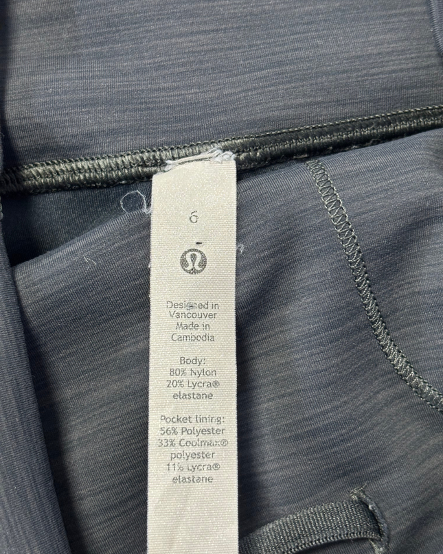 Lululemon Dark Grey High-Rise Activewear Biker Shorts