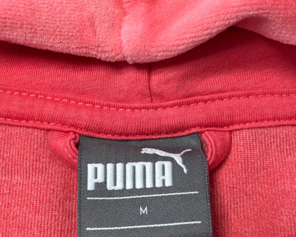 Puma Coral Velour Full-Zip Hoodie