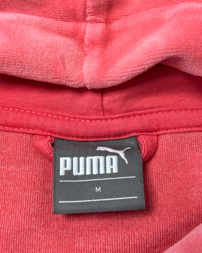 Puma Coral Velour Full-Zip Hoodie