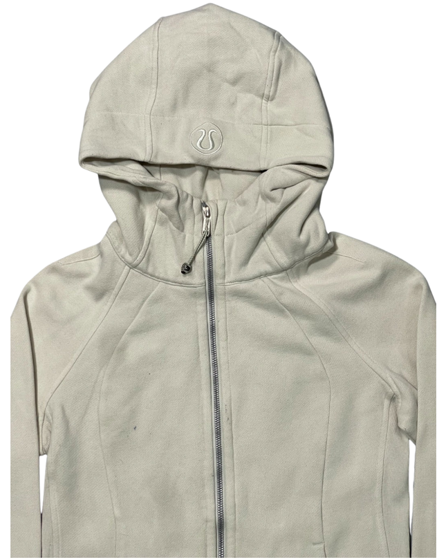 Lululemon Cream Scuba Full-Zip Hoodie