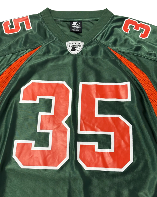 Starter Green Miami Hurricanes Collegiate Football Jersey