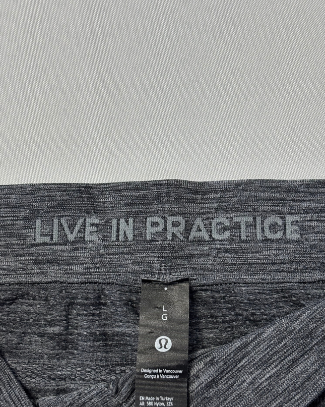 Lululemon Dark Grey Heather Seamless Tight Athletic Shorts