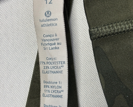 Lululemon athletica Green Camo Multi-Strap Cross-Back Sports Bra