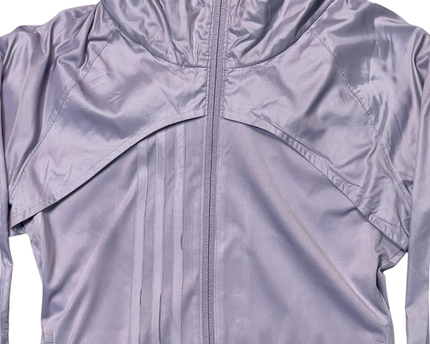 Adidas Purple Full-Zip High-Neck Ventilated Sports Track Jacket