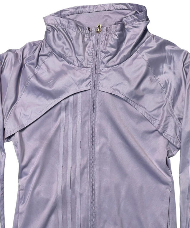 Adidas Purple Full-Zip High-Neck Ventilated Sports Track Jacket