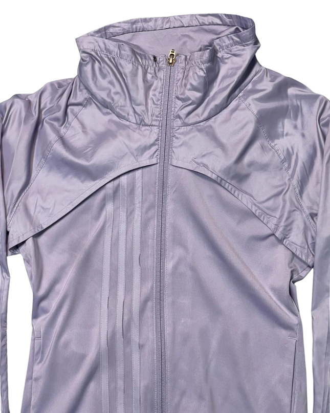 Adidas Purple Full-Zip High-Neck Ventilated Sports Track Jacket