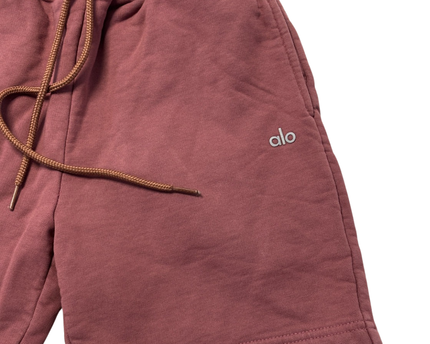 Alo Mauve Unisex Fleece Lounge Shorts