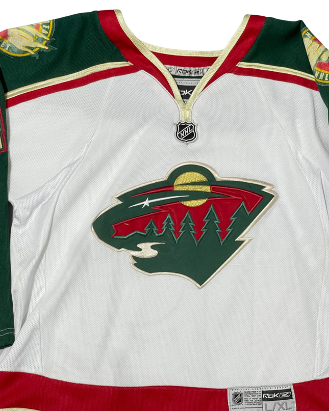 Reebok White Minnesota Wild #19 Youth Hockey Jersey