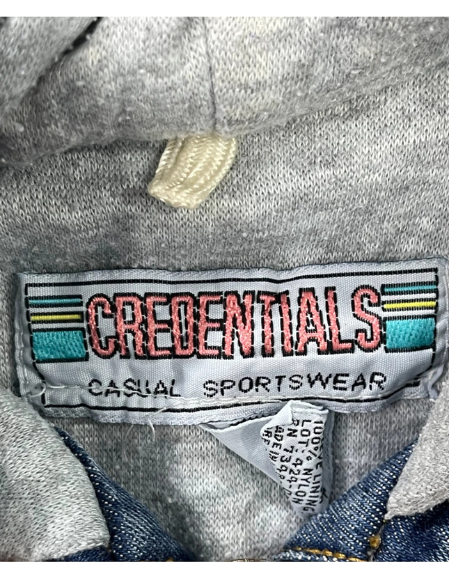 Credentials Blue Vintage Hooded Denim Jacket