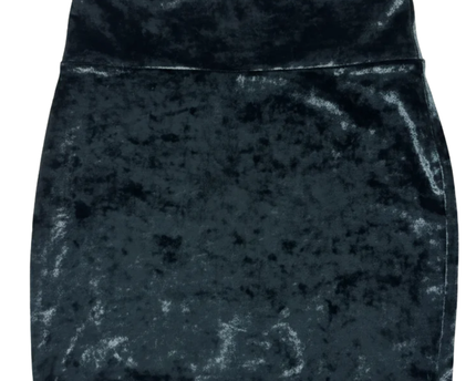 Forever 21 Black Crushed Velvet Mini Skirt