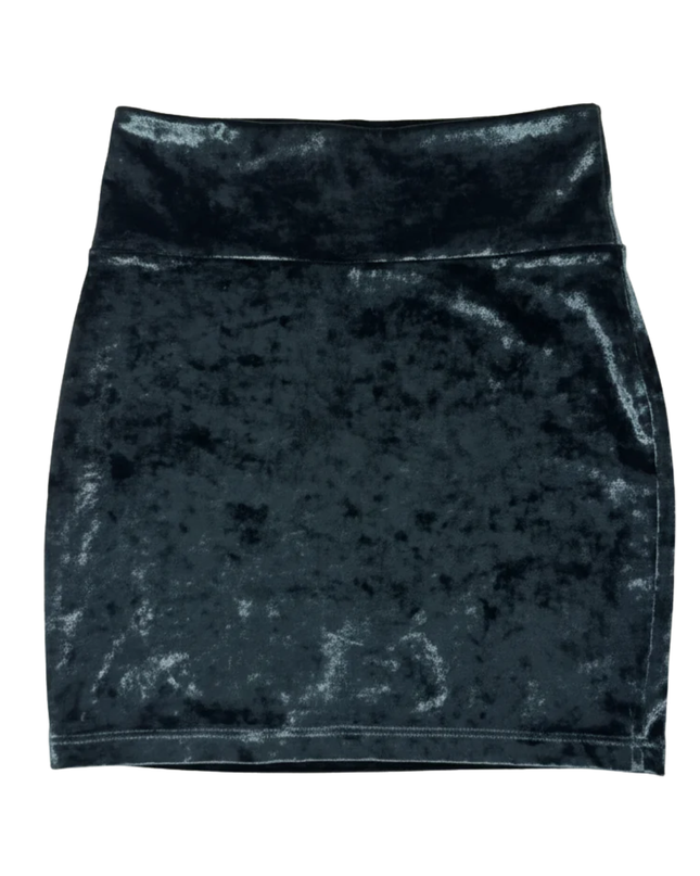 Forever 21 Black Crushed Velvet Mini Skirt