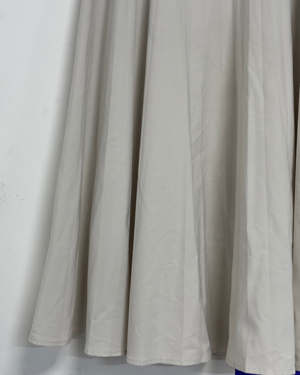 Stradivarius Beige Flared Midi Skirt