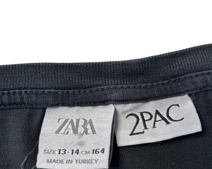 Zara Black Tupac California Love Graphic Tee