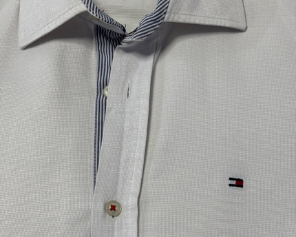 Tommy Hilfiger White Long Sleeve Button-Down Shirt