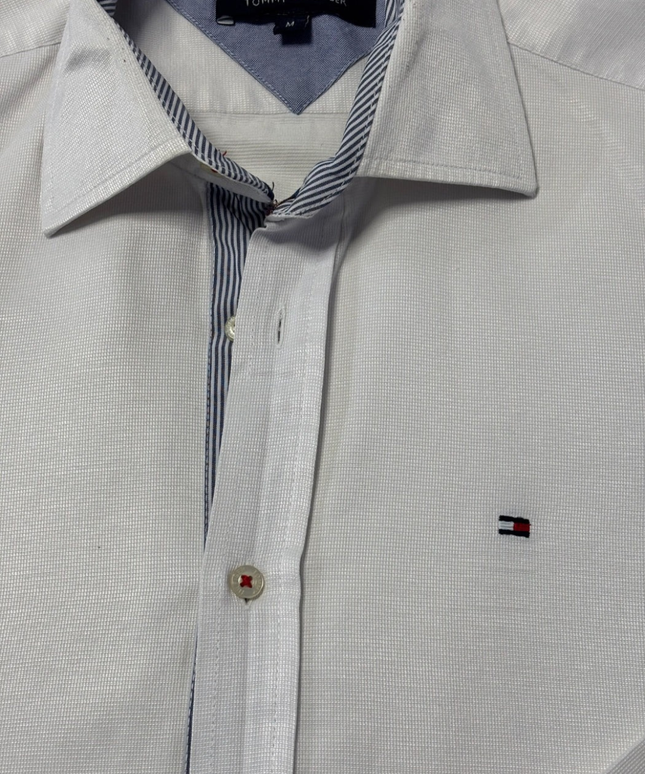 Tommy Hilfiger White Long Sleeve Button-Down Shirt