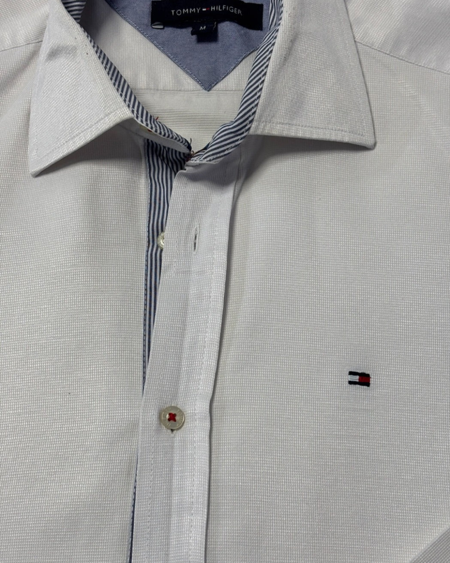 Tommy Hilfiger White Long Sleeve Button-Down Shirt