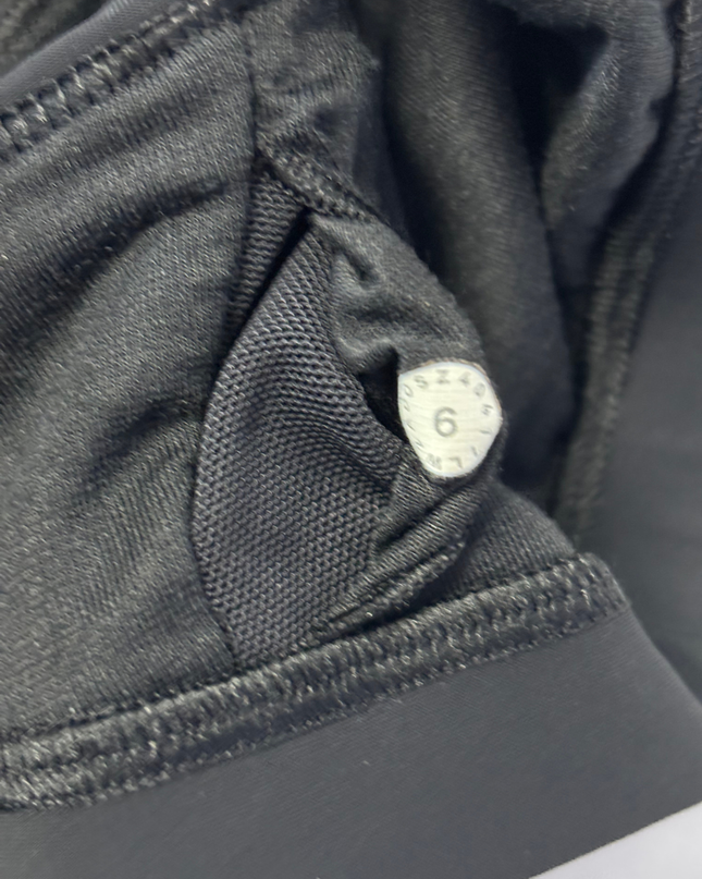Lululemon Black/Pink High-Neck Perforated Sports Bra