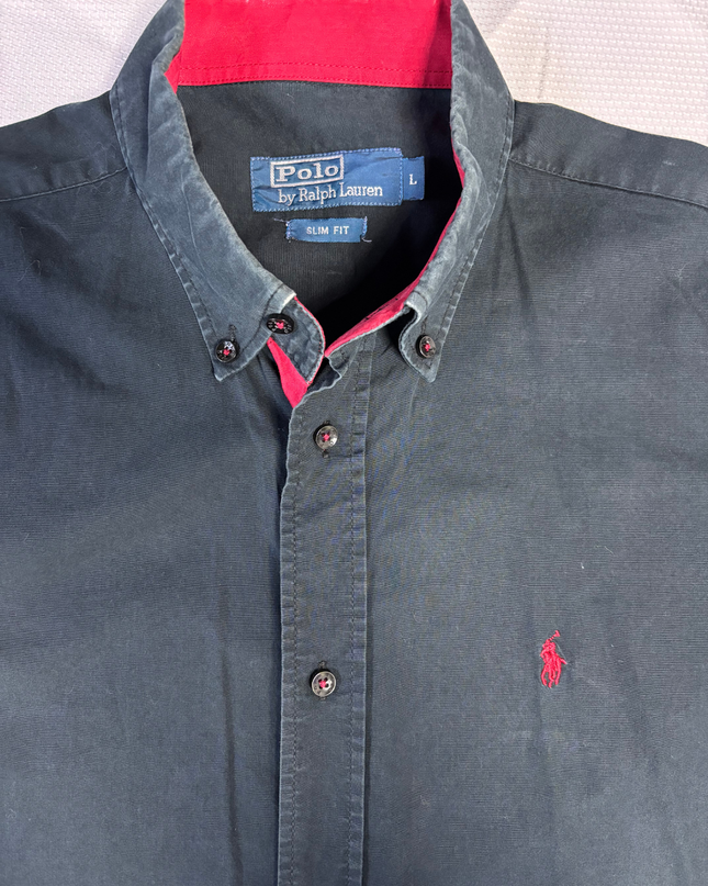 Polo by Ralph Lauren Men's Black Slim Fit Button-Down Shirt