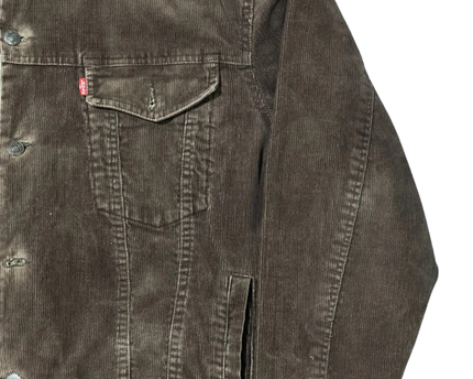 Levi's Brown Sherpa Lined Corduroy Trucker Jacket