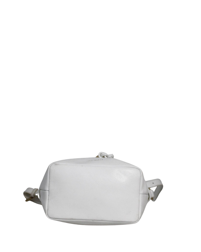 Ted Baker White Saffiano Leather Bucket Bag