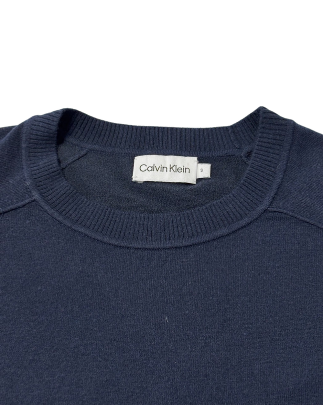 Calvin Klein Men's Classic Navy Blue Crewneck Knit Sweater