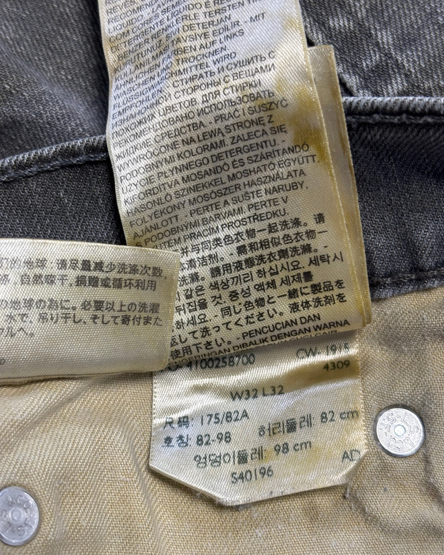Levi's Grey Straight Leg Denim Jeans