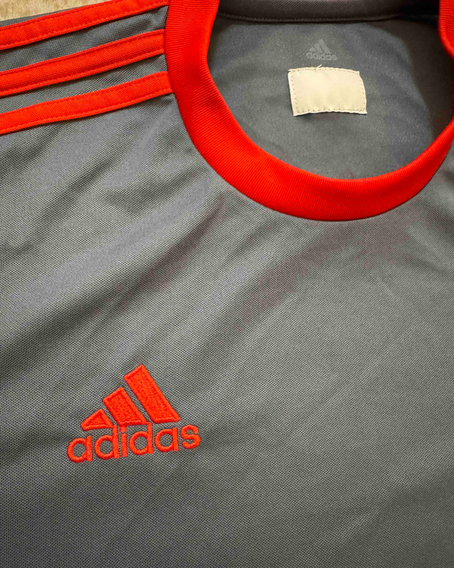 Adidas Climalite Performance Grey & Red T-Shirt - S