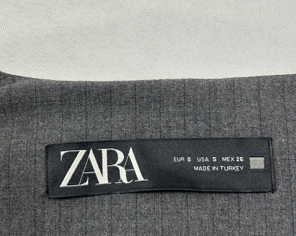 Zara Grey Pinstripe Tailored Waistcoat