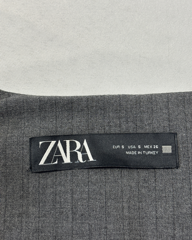 Zara Grey Pinstripe Tailored Waistcoat