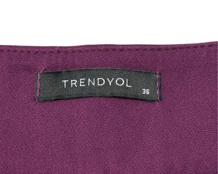 TRENDYOL Purple High-Waist Tapered Trousers