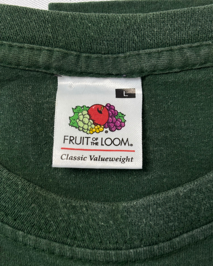 Fruit of the Loom Brooklyn vs Harlem NY City Graphic Green T-Shirt - L