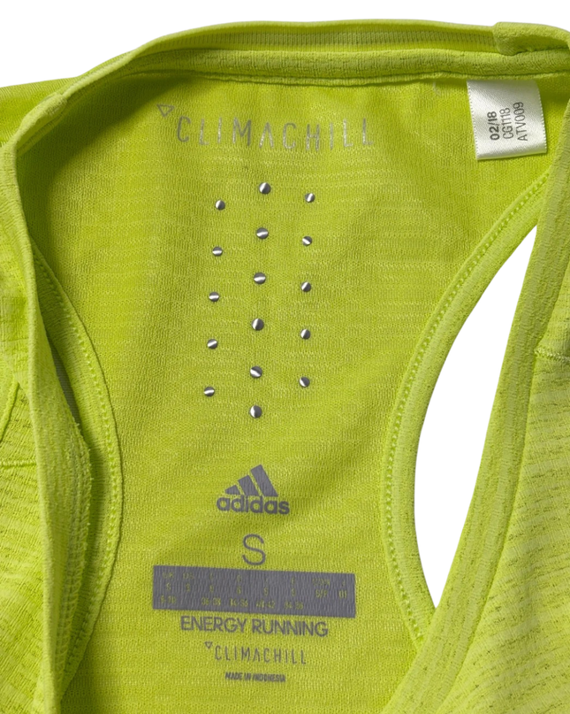 Adidas Neon Yellow Climachill Energy Running Tank Top
