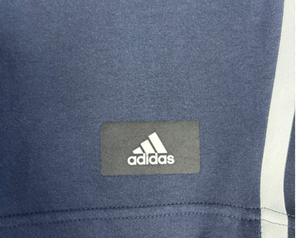 Adidas Navy Three-Stripe Athletic Training Shorts