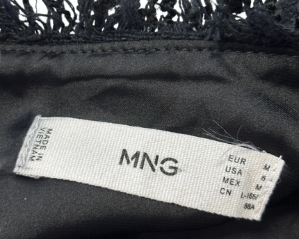 MNG Black Sleeveless Tweed Mini Dress with Frayed Trim
