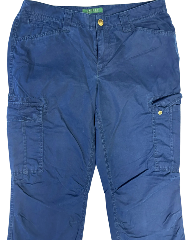 Lauren Ralph Lauren Navy Blue Straight Leg Cargo Utility Pants