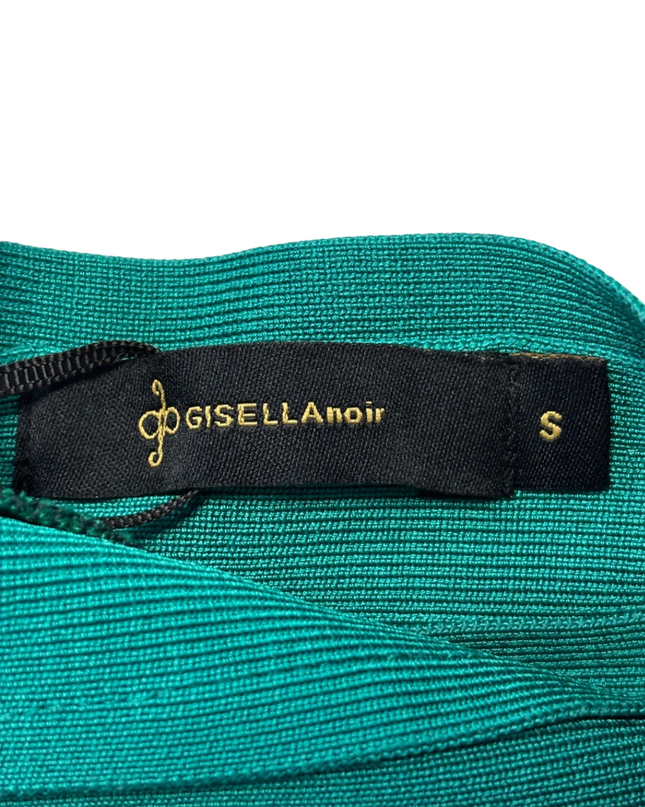 GISELLAnoir Emerald One-Shoulder Bandage Mini Dress W/TAG