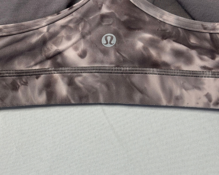 Lululemon Grey Tie Dye Flow Y Racerback Sports Bra