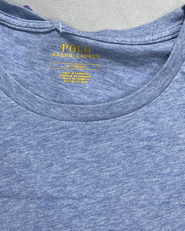 Polo Ralph Lauren Heathered Blue Crew Neck T-Shirt